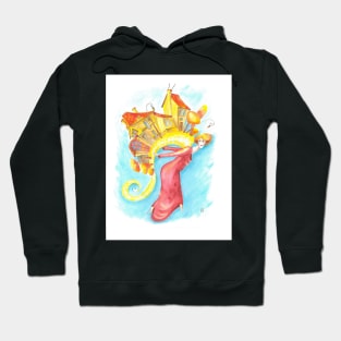 My home Watercolor Painting Hoodie